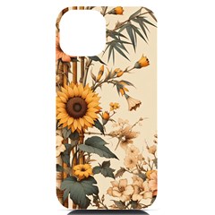 Sunflower Flowers Nature Trees Iphone 14 Black Uv Print Pc Hardshell Case by Salmanaz77