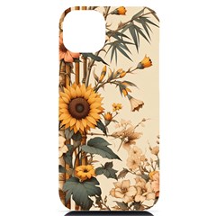 Sunflower Flowers Nature Trees Iphone 14 Plus Black Uv Print Pc Hardshell Case by Salmanaz77