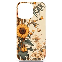 Sunflower Flowers Nature Trees Iphone 14 Pro Max Black Uv Print Pc Hardshell Case by Salmanaz77