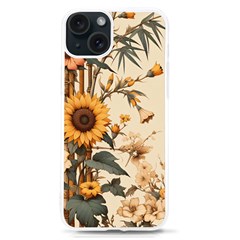 Sunflower Flowers Nature Trees Iphone 15 Tpu Uv Print Case by Salmanaz77