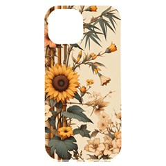 Sunflower Flowers Nature Trees Iphone 15 Plus Black Uv Print Pc Hardshell Case by Salmanaz77