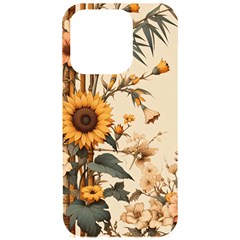 Sunflower Flowers Nature Trees Iphone 15 Pro Black Uv Print Pc Hardshell Case by Salmanaz77