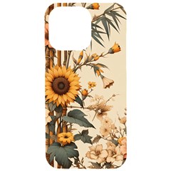 Sunflower Flowers Nature Trees Iphone 15 Pro Max Black Uv Print Pc Hardshell Case by Salmanaz77