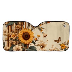 Sunflower Flowers Nature Trees Car Windshield Sunshade by Salmanaz77