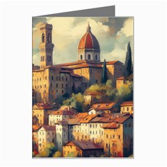 Village Houses Buildings Facade Greeting Card by Salmanaz77