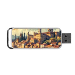 Village Houses Buildings Facade Portable Usb Flash (one Side) by Salmanaz77