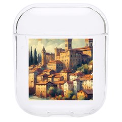 Village Houses Buildings Facade Hard Pc Airpods 1/2 Case by Salmanaz77