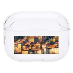 Village Houses Buildings Facade Hard Pc Airpods Pro Case by Salmanaz77