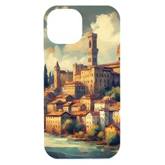 Village Houses Buildings Facade Iphone 15 Black Uv Print Pc Hardshell Case by Salmanaz77