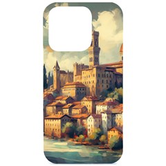 Village Houses Buildings Facade Iphone 15 Pro Black Uv Print Pc Hardshell Case by Salmanaz77