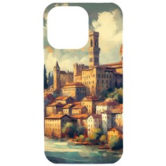 Village Houses Buildings Facade Iphone 15 Pro Max Black Uv Print Pc Hardshell Case by Salmanaz77