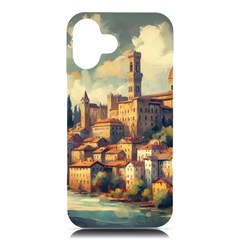 Village Houses Buildings Facade Iphone 16 Plus Black Uv Print Pc Hardshell Case by Salmanaz77