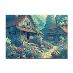 House Garden Building Flowers Sticker A4 (100 Pack)