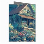 House Garden Building Flowers Greeting Cards (Pkg of 8) Right