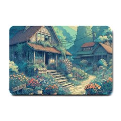 House Garden Building Flowers Small Doormat