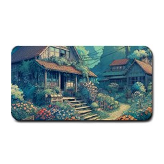 House Garden Building Flowers Medium Bar Mat by Salmanaz77