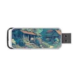 House Garden Building Flowers Portable Usb Flash (one Side) by Salmanaz77