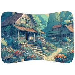 House Garden Building Flowers Velour Seat Head Rest Cushion