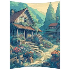 House Garden Building Flowers Back Support Cushion