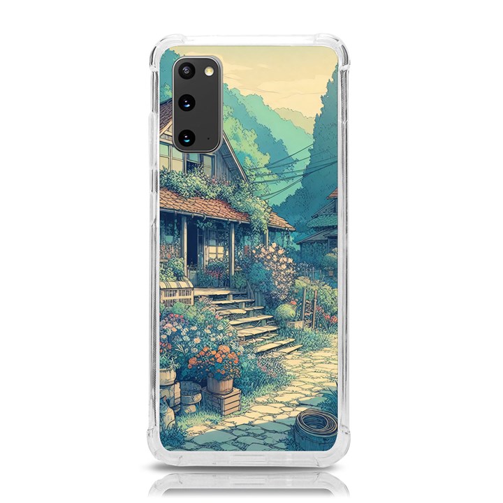 House Garden Building Flowers Samsung Galaxy S20 6.2 Inch TPU UV Case