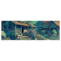 House Garden Building Flowers Banner And Sign 12  X 4  by Salmanaz77