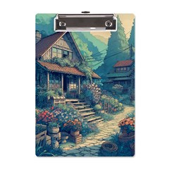 House Garden Building Flowers A5 Acrylic Clipboard