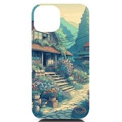 House Garden Building Flowers Iphone 14 Black Uv Print Pc Hardshell Case