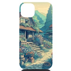 House Garden Building Flowers Iphone 14 Plus Black Uv Print Pc Hardshell Case