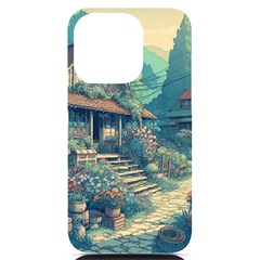 House Garden Building Flowers Iphone 14 Pro Black Uv Print Pc Hardshell Case