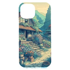 House Garden Building Flowers Iphone 15 Plus Black Uv Print Pc Hardshell Case by Salmanaz77