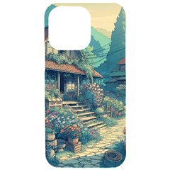 House Garden Building Flowers Iphone 15 Pro Max Black Uv Print Pc Hardshell Case