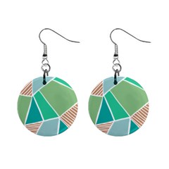 Geometric Colors  Pool Mini Button Earrings