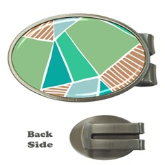 Geometric Colors  Pool Money Clips (oval)  by ConteMonfrey