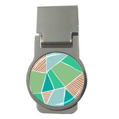 Geometric Colors  Pool Money Clips (round) 