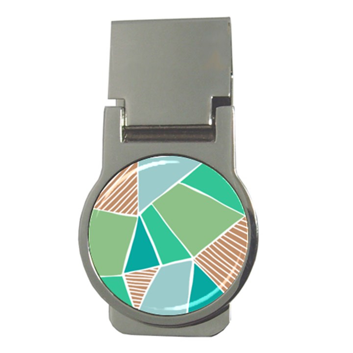 Geometric Colors  pool Money Clips (Round) 