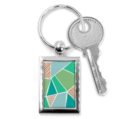 Geometric Colors  Pool Key Chain (rectangle)