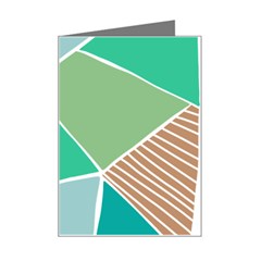 Geometric Colors  Pool Mini Greeting Card by ConteMonfrey