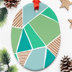 Geometric Colors  Pool Oval Ornament (two Sides)