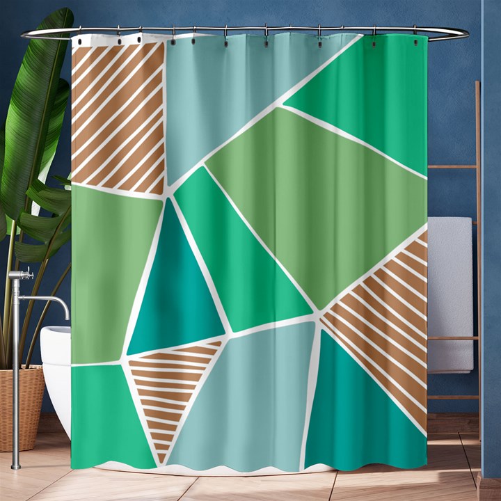 Geometric Colors  pool Shower Curtain 60  x 72  (Medium) 