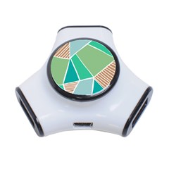 Geometric Colors  Pool 3-port Usb Hub