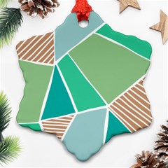 Geometric Colors  Pool Ornament (snowflake)