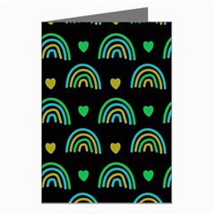 Dark Rainbow Pattern  Greeting Cards (pkg Of 8)