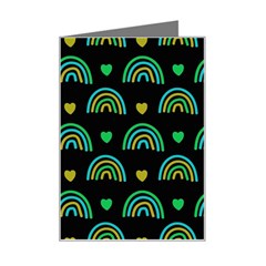 Dark Rainbow Pattern  Mini Greeting Card