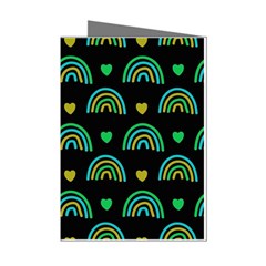 Dark Rainbow Pattern  Mini Greeting Cards (pkg Of 8)