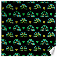 Dark Rainbow Pattern  Canvas 20  X 20 