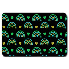 Dark Rainbow Pattern  Large Doormat