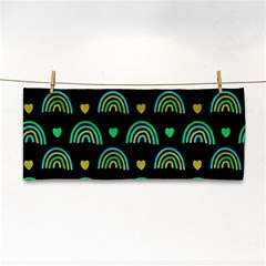 Dark Rainbow Pattern  Hand Towel