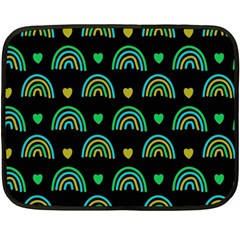 Dark Rainbow Pattern  Two Sides Fleece Blanket (mini)