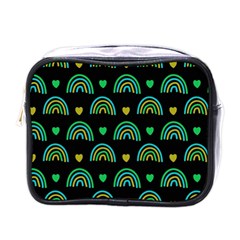 Dark Rainbow Pattern  Mini Toiletries Bag (one Side)