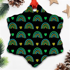 Dark Rainbow Pattern  Ornament (snowflake) by ConteMonfrey